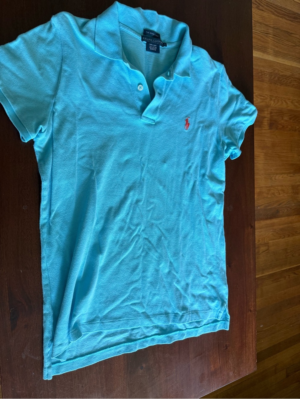 Ralph Lauren Kids Turquoise Polo with Pink Pony